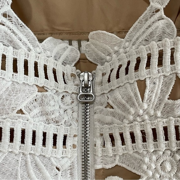 Saylor x Free People Zasha White Lace Open Back Lined Mini Dress Bridal 4, S/M - Picture 11 of 15